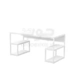 میز کار و تحریر ام‌دی‌اف با پایه فلزی و شلفدار