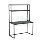 میز تحریر و کامپیوتر پایه فلزی با قفسه بالا A005