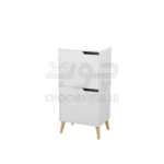 جاکفشی چهار طبقه کوچک دو درب پایه چوبی C110 - تصویر 5