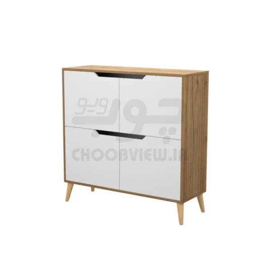 جاکفشی چهار درب لولایی پایه‌دار C112