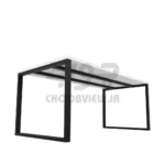 میز کنفرانس سفید ام دی اف فلزی