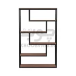 کتابخانه پایه فلزی چوبی