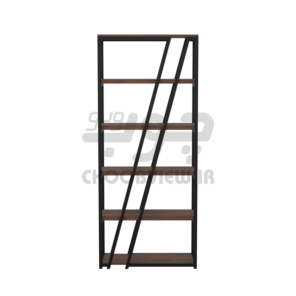 کتابخانه پایه فلزی طرح مدرن ورق دوبل B004