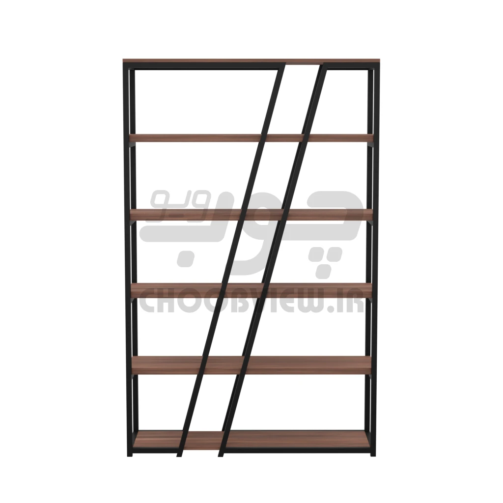 B004-2 کتابخانه پایه فلزی طرح مدرن ورق دوبل B004