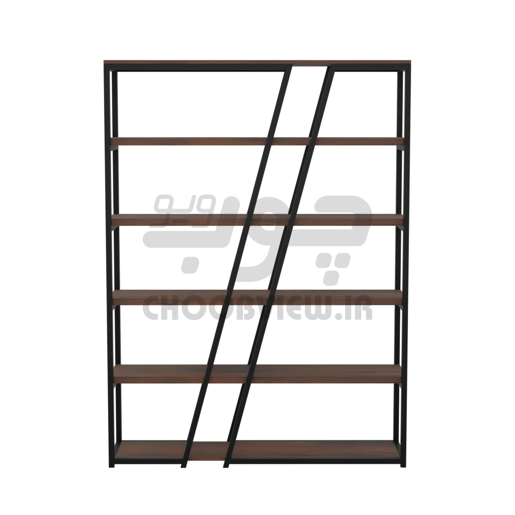 B004-3 کتابخانه پایه فلزی طرح مدرن ورق دوبل B004