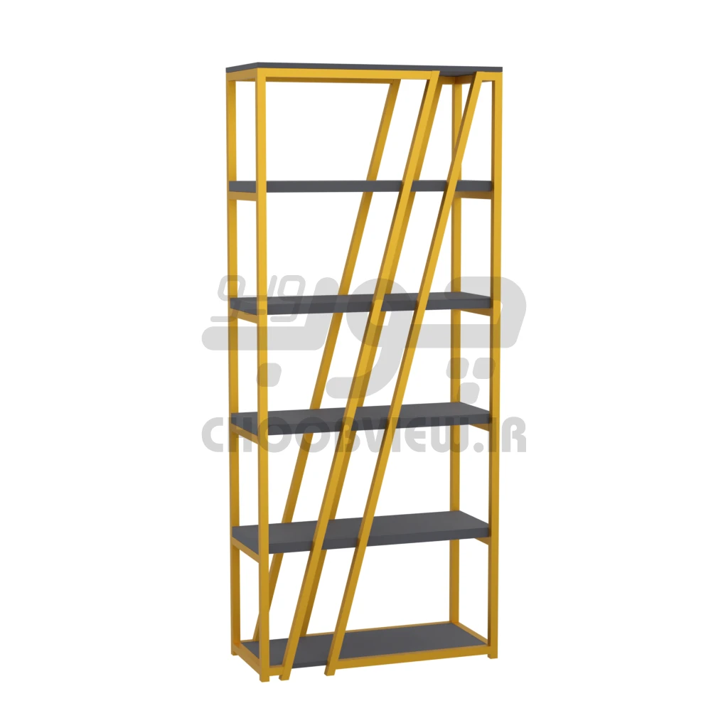 B004-5 کتابخانه پایه فلزی طرح مدرن ورق دوبل B004