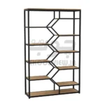 کتابخانه پایه فلزی طرح زیگ زاگ B005