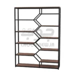 کتابخانه پایه فلزی طرح زیگ زاگ B005