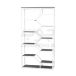 کتابخانه پایه فلزی طرح زیگ زاگ B005