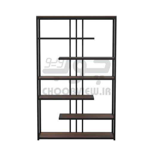 کتابخانه پایه فلزی طرح مدرن 7 طبقه B006