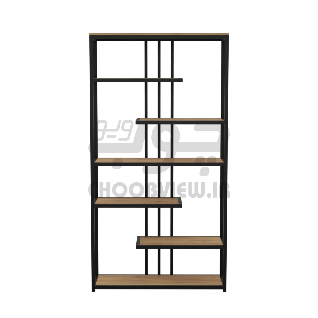 کتابخانه پایه فلزی طرح مدرن 7 طبقه B006