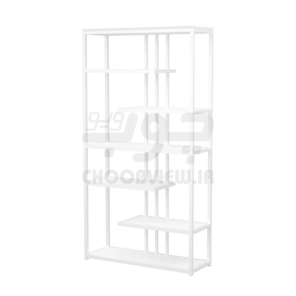 B006-4 کتابخانه پایه فلزی طرح مدرن 7 طبقه B006