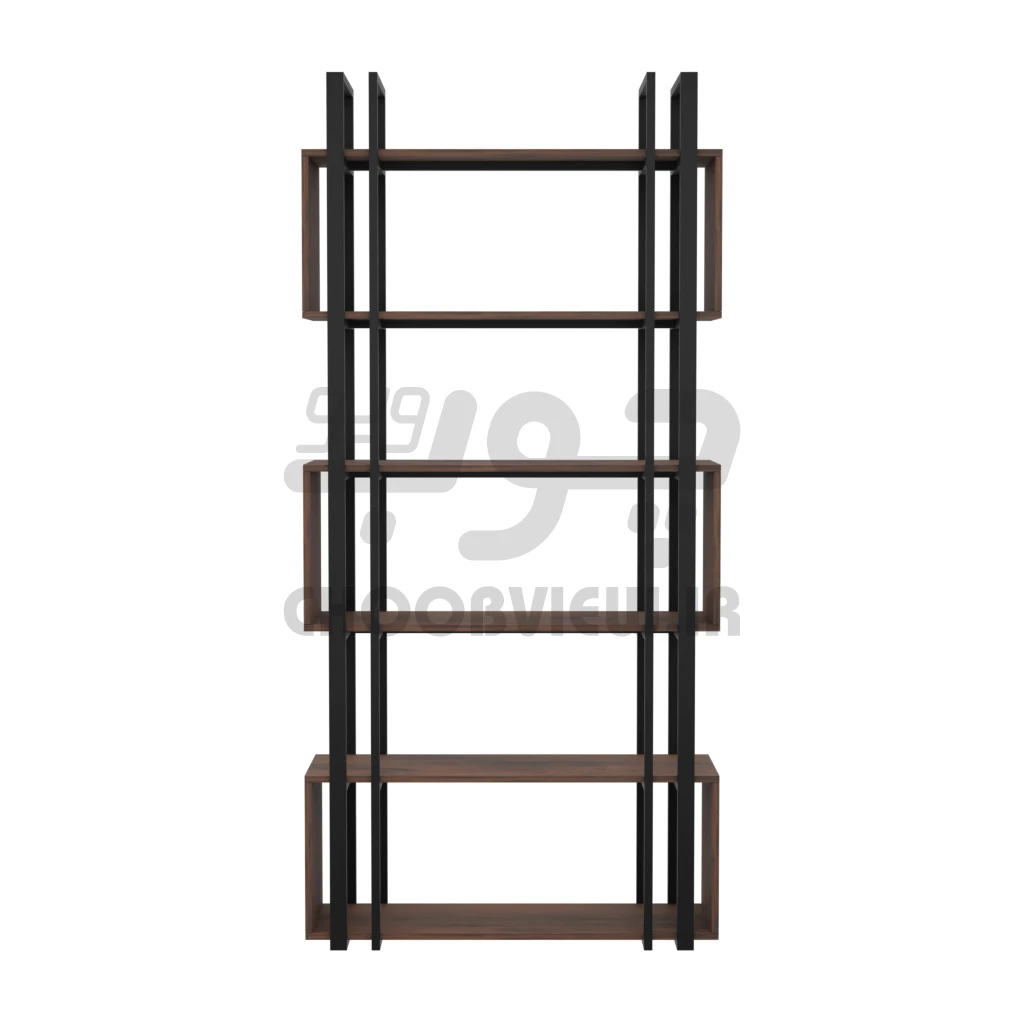 کتابخانه پایه فلزی طرح لوکس 6 طبقه B008