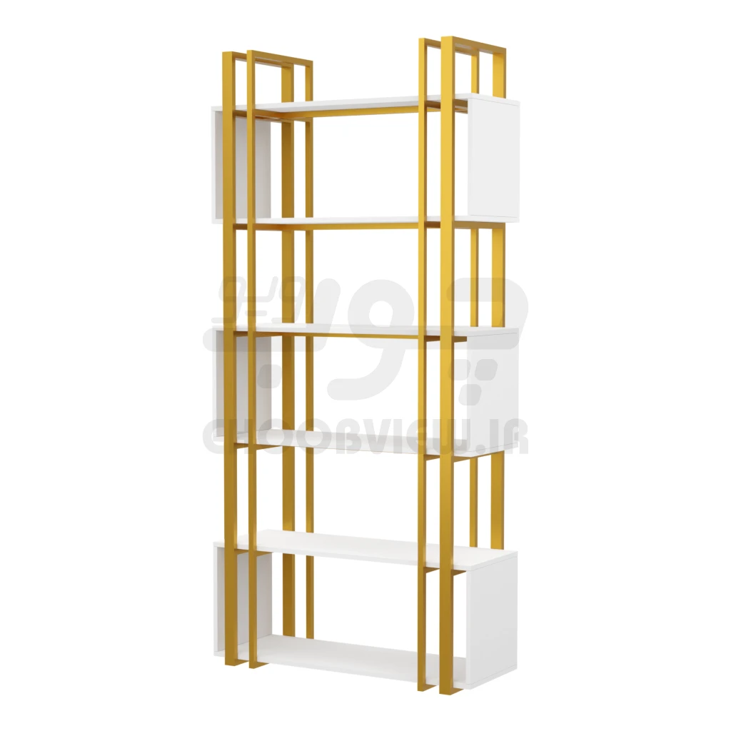 B008-4 کتابخانه پایه فلزی طرح لوکس 6 طبقه B008 - تصویر 6
